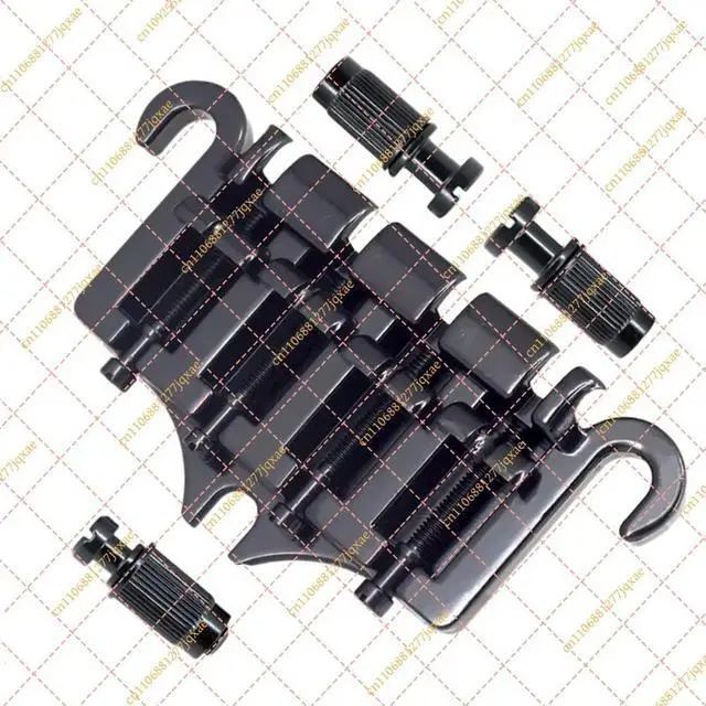 Alt view image 4 of 6 - 4 String Bass Bridge & Tailpiece, 3-Point Zinc Alloy Replacement Parts for Gibson Style Bass Guitars
