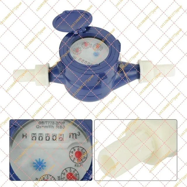 Alt view image 3 of 6 - G5AB Water Meter Water Flow Meter 15mm 1/2 inch Cold Water Meter Compatible with Garden & Home use Wet Table Measuring Tool