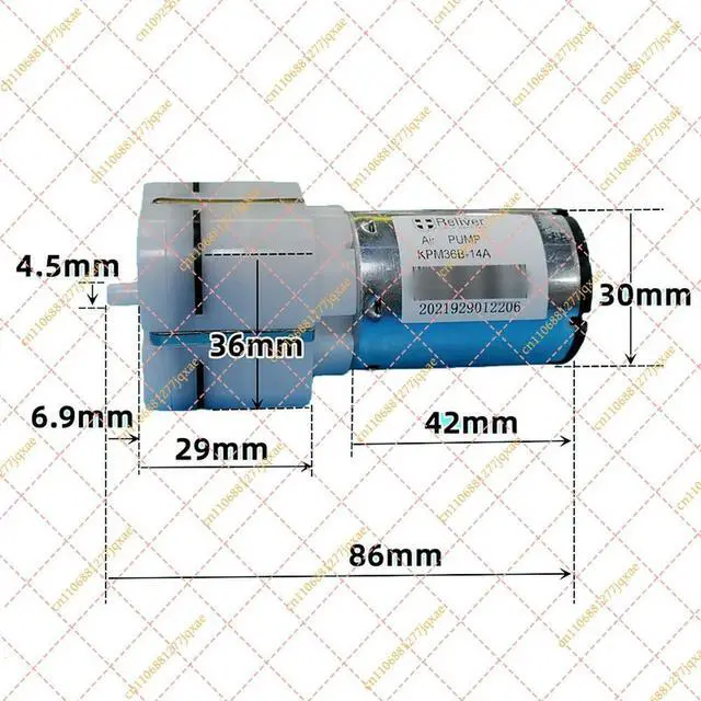 Alt view image 2 of 3 - for KOGE KPM36B-14A Mini Diaphragm Air Pump, DC 6-16V High Flow Oxygen Pump for Aquarium & Massage Chair