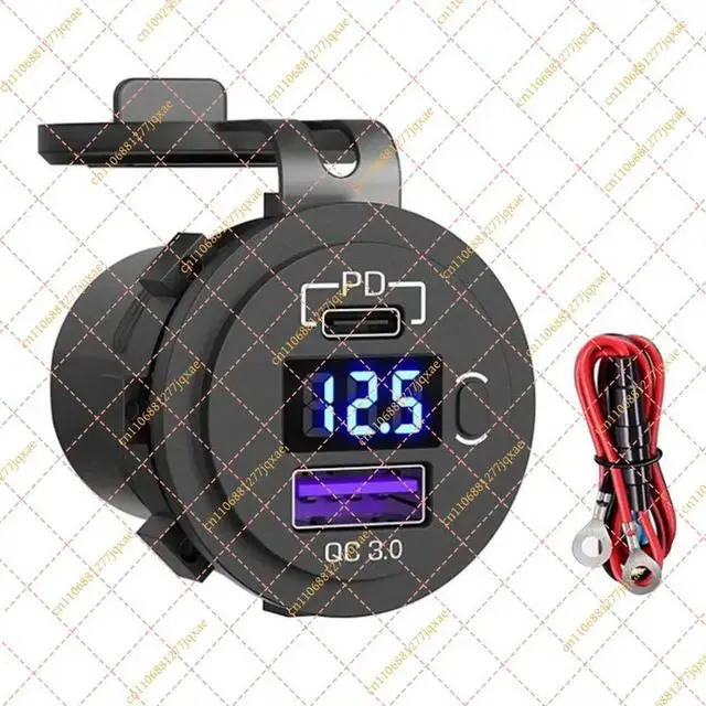 Alt view image 2 of 3 - Waterproof 36W Quick Charge 3.0 Type C PD USB Outlet Replacement with Power Switch for SUV Car