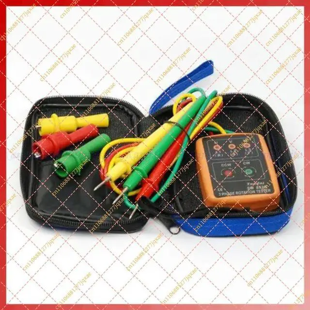 Alt view image 2 of 3 - 3 Phase Rotation Tester Digital Phase Sequence Indicator Detector LED Buzzer Voltage Tester 60V~600V AC