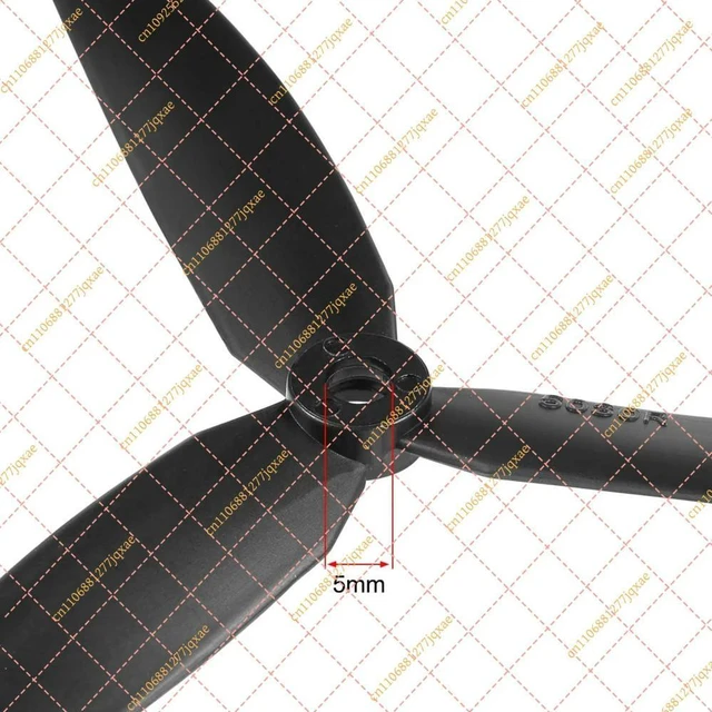Alt view image 3 of 3 - for Phantom 5030 5x3 Nylon Propellers (3-Blade, Black, with Adapter Rings)