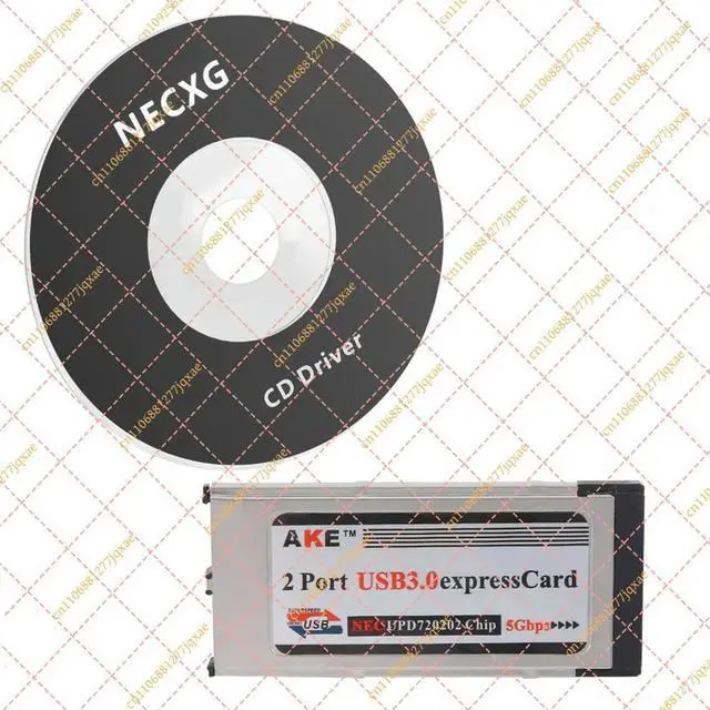 Main image of High-Speed 2-Port USB 3.0 ExpressCard/34 Adapter, Laptop Expansion Card Converter