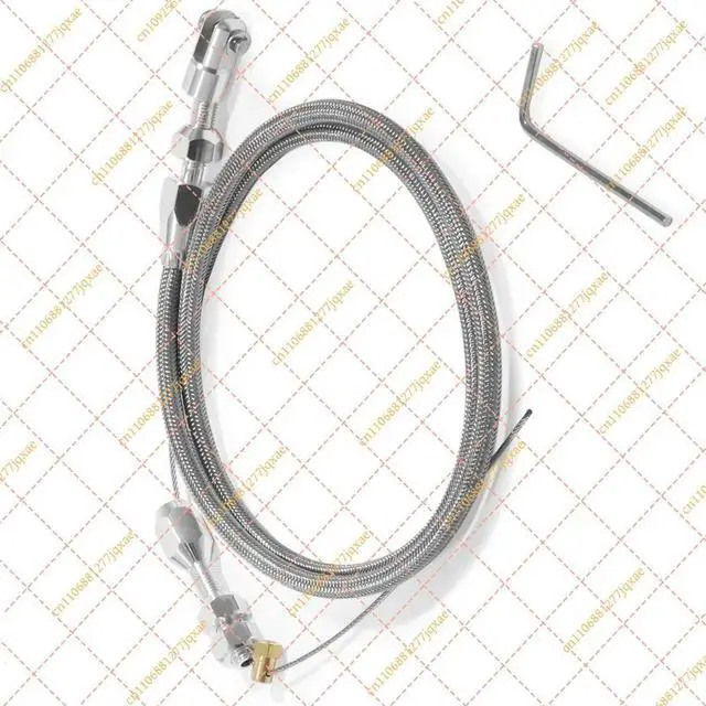 Main image of 36" Braided Throttle Cable Kit | Universal Retrofit Assembly for Chevy LS Engines (1997-2007)