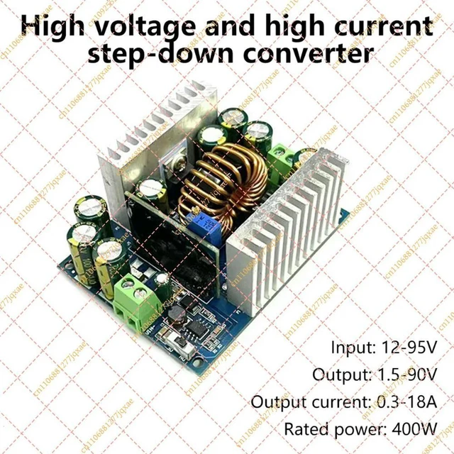 Alt view image 2 of 3 - 500W 18A Buck Converter, Adjustable DC-DC Step-Down Power Module 12-95V to 1.5-90V CC/CV LED Driver