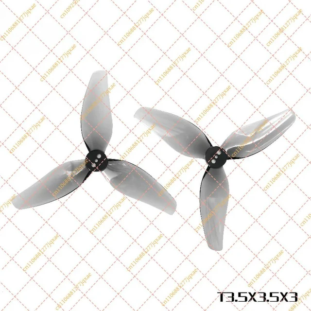 Alt view image 2 of 2 - 12 Pairs HQProp 3.5" 3-Blade PC Props - T3.5x3.5x3 Toothpick Propellers for FPV Freestyle (CW/CCW, 1.5mm Shaft)