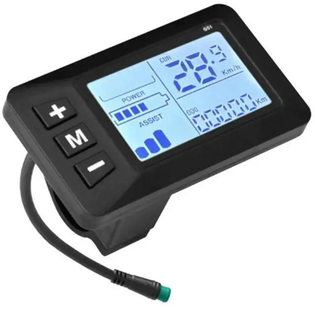 Main image of 5-Pin Waterproof LCD Speedometer Display, Multi-Voltage E-Bike & Accelerator
