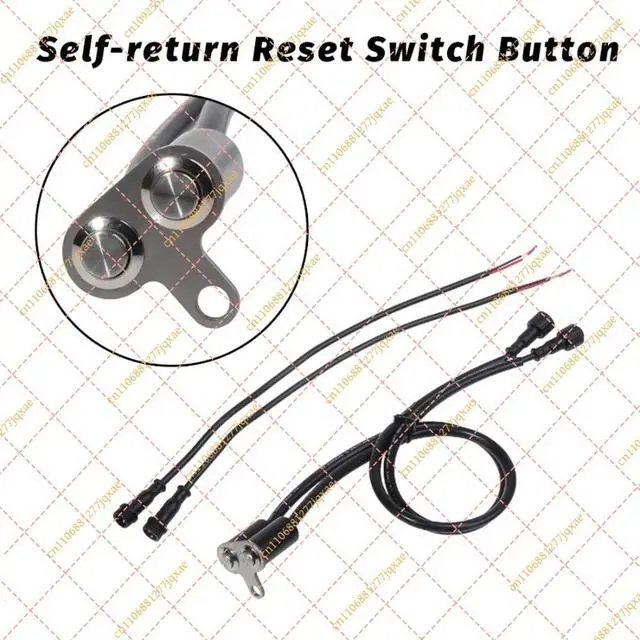 Alt view image 2 of 3 - Universal Motorcycle Dual Button Handlebar Switch Self-return Reset Button Waterproof Aluminum Alloy