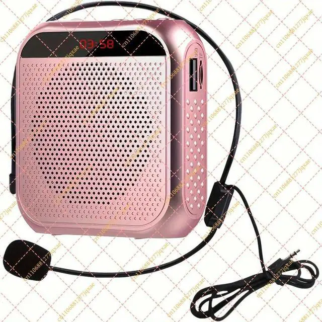 Main image of Voice Amplifier with Wired Headset Microphone USB Rechargeable PA Speaker