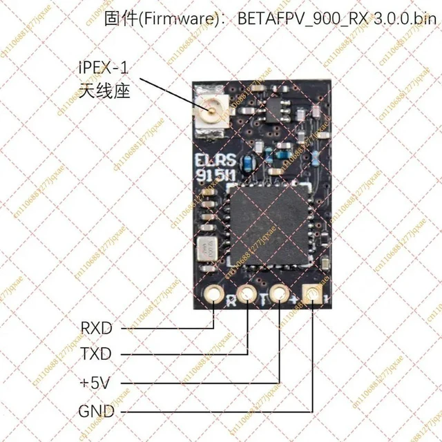 Alt view image 3 of 3 - for JHEMCU ELRS Nano Receiver 915MHz, 500Hz Ultra-Low Latency for FPV Racing & Freestyle