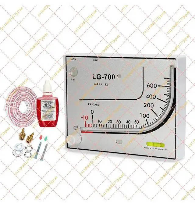 Main image of Micro Differential Pressure Gauge 0-700 Pa, Negative Pressure Tester for Farm & Poultry Breeding Sheds