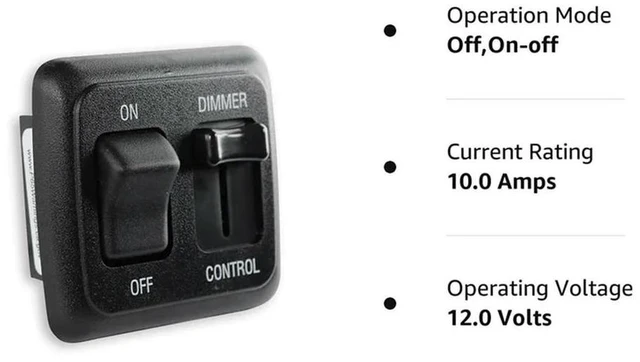 Main image of 12V DC Dimmer Switch Replacement for RV Auto Truck Marine Strip Lighting
