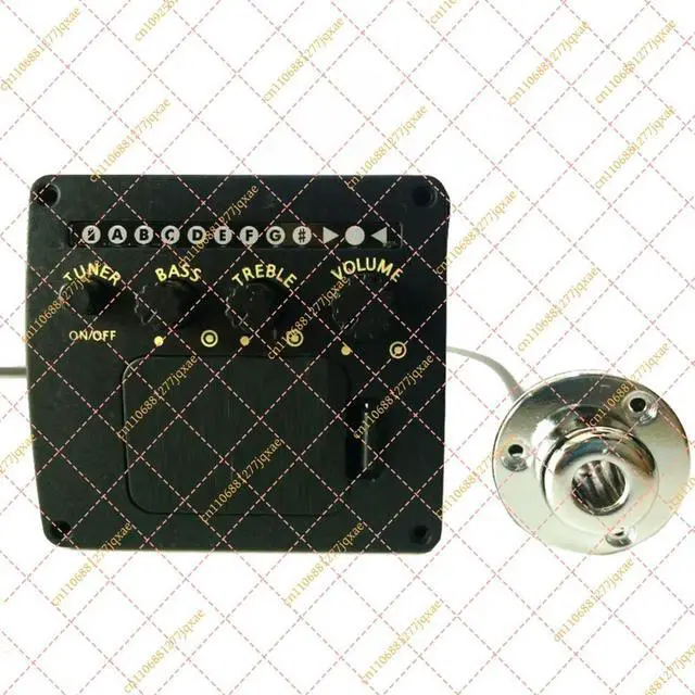 Alt view image 2 of 3 - 2-Band EQ Acoustic Guitar Pickup with Built-in Tuner, Classical Instrument Soundhole Preamp