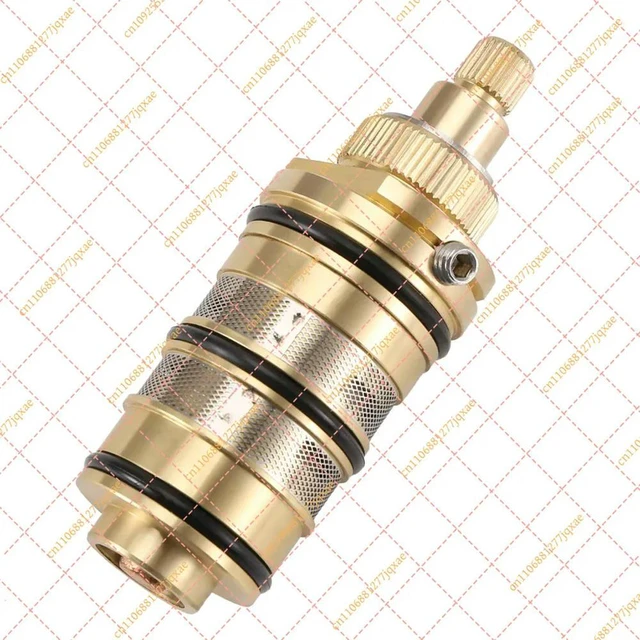 Alt view image 2 of 3 - B44C Brass Thermostatic Cartridge, Shower Mixer Valve Repair Kit for Bathroom Water Temperature Control Faucet