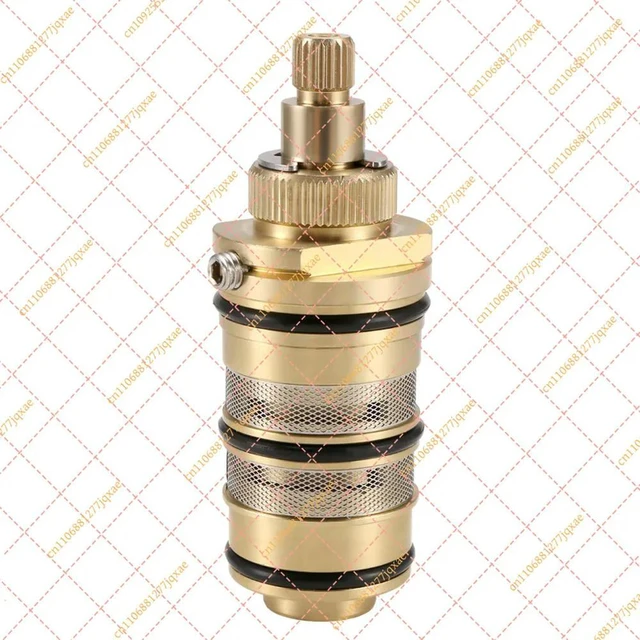 Alt view image 3 of 3 - B44C Brass Thermostatic Cartridge, Shower Mixer Valve Repair Kit for Bathroom Water Temperature Control Faucet