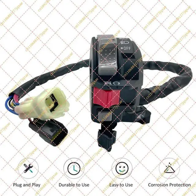 Alt view image 3 of 3 - Handlebar Start Switch Assembly Replacement for Yamaha Raptor 660R, OEM 5LP-83973-01-00