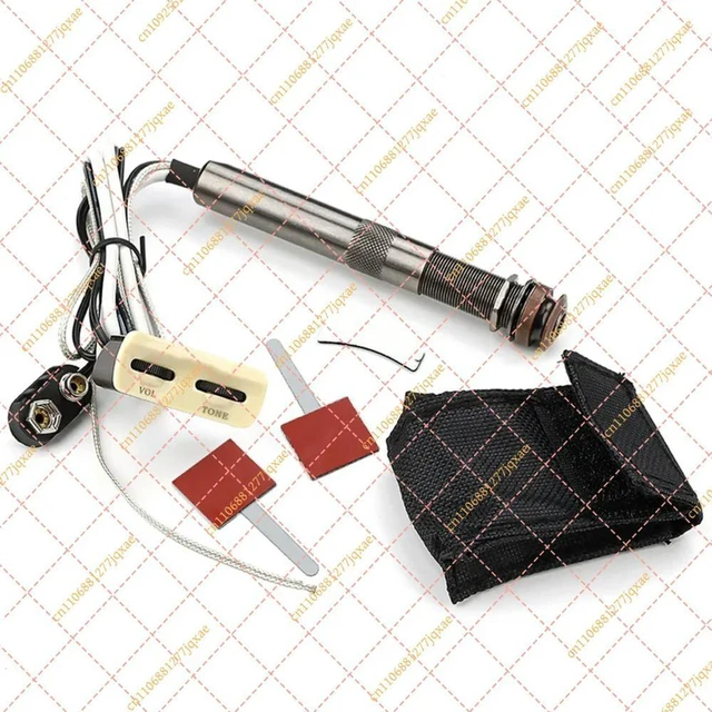 Main image of Acoustic Guitar Piezo Pickup Kit, Endpin Jack with Volume & Tone Controls