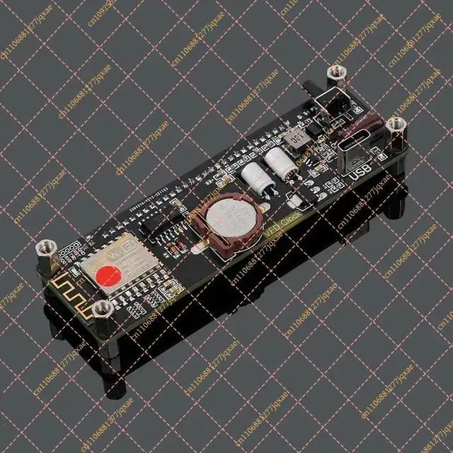 Alt view image 3 of 3 - VFD Vacuum Fluorescent Display Clock, Auto Time Sync