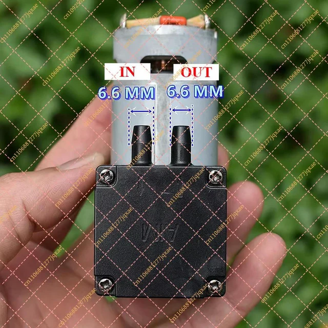 Alt view image 3 of 3 - DC 24V 10L/M High Pressure Mini 555 Motor Diaphragm Vacuum Pump