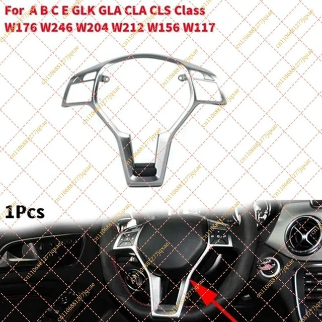 Alt view image 3 of 3 - AMG Steering Wheel Frame Trim for Mercedes-Benz A C E GLA CLA CLS W176 W204 W212 X156 C117