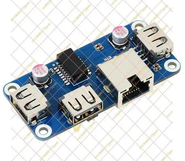 Alt view image 2 of 3 - Ethernet / USB HUB HAT (B) for Raspberry Pi 5/4B/3B, 1x RJ45 Ethernet Port, for Raspberry Pi 5/4B/3B/Pi Zero/Zero W