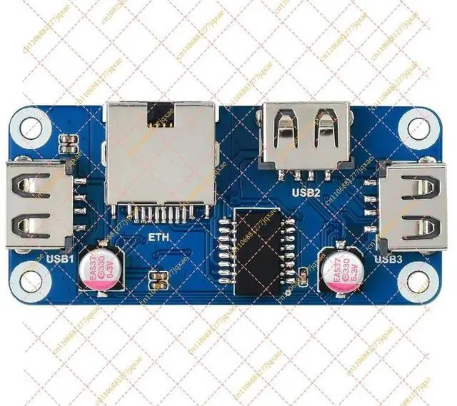 Alt view image 3 of 3 - Ethernet / USB HUB HAT (B) for Raspberry Pi 5/4B/3B, 1x RJ45 Ethernet Port, for Raspberry Pi 5/4B/3B/Pi Zero/Zero W