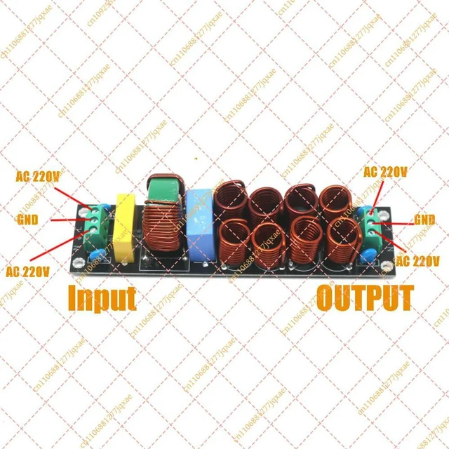 Alt view image 3 of 3 - 4400W 20A AC EMI Filter 110V/220V, Power Noise Suppressor for Audio Amplifier & Speaker