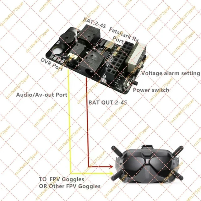 Alt view image 3 of 3 - 5.8G RX PORT 3.0 PLUS Analog Receiver Module, Low Voltage Alarm for V1/V2 & Fatshark FPV Goggles