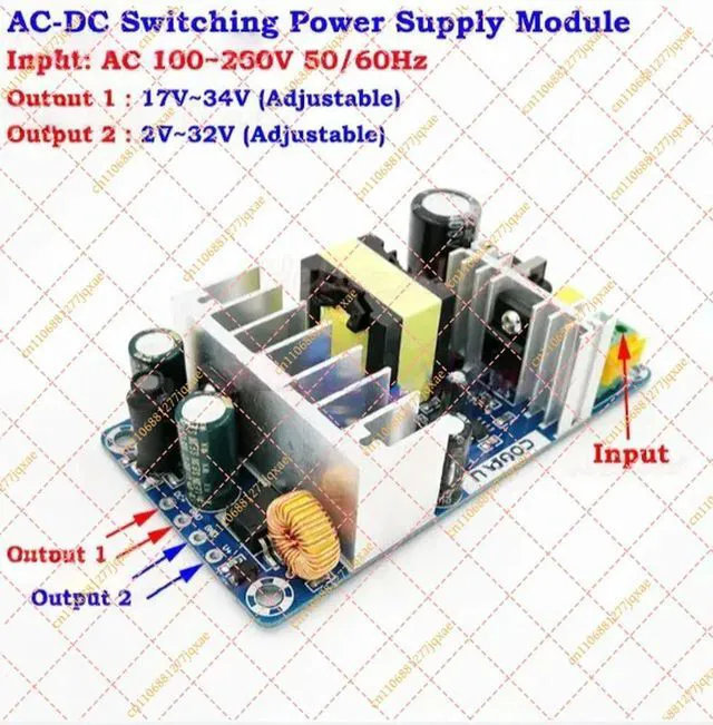 Alt view image 3 of 3 - Dual Output Isolated AC-DC Converter Power Supply Board 110V/220V/230V to 5V/12V/24V