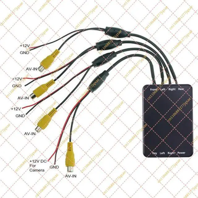 Alt view image 2 of 3 - 4-Way Camera Control Box for Car Parking Panoramic View & Rearview System