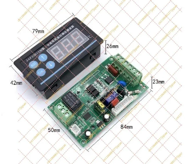 Alt view image 2 of 3 - AC 110V/220V Motor Fan Speed Regulator with LED Digital Display, Temperature Control Voltage Switch