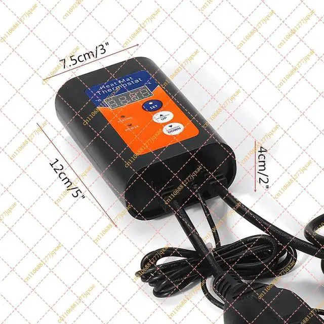 Alt view image 3 of 3 - Digital Heat Mat Thermostat 1000W 230V Temperature Controller for Hydroponics Seed Germination Reptiles