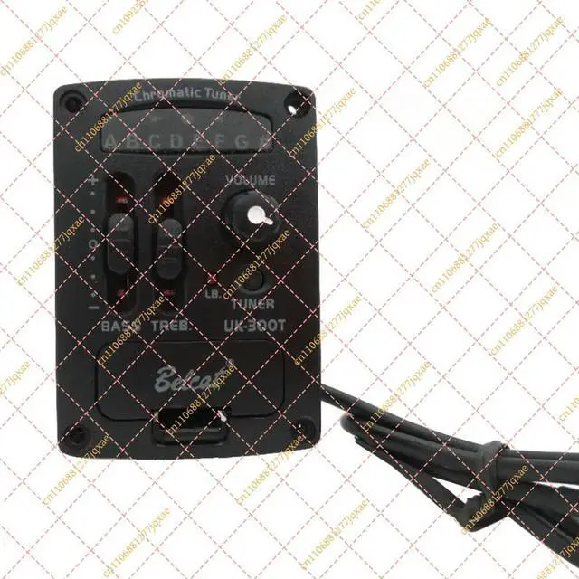 Alt view image 2 of 3 - Ukulele Piezo Pickup Preamp 2-Band EQ Equalizer with Built-in LED Chromatic Tuner