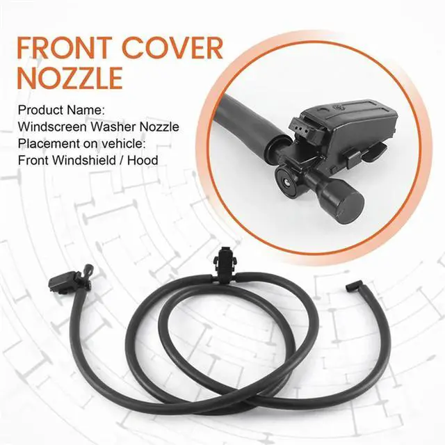 Main image of Windshield Washer Nozzle & Hose A1698600492 for Mercedes-Benz A-Class W169 (2004-2012) / B-Class W245 (2005-2011) Non-Heated