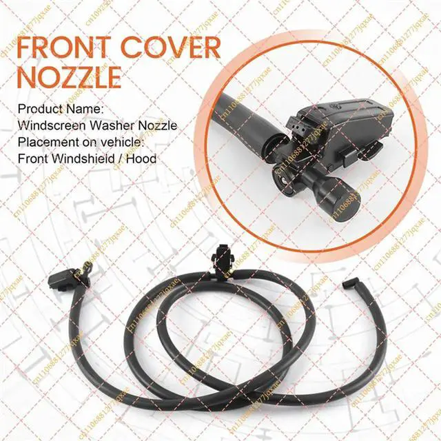 Alt view image 2 of 3 - Windshield Washer Nozzle & Hose A1698600492 for Mercedes-Benz A-Class W169 (2004-2012) / B-Class W245 (2005-2011) Non-Heated