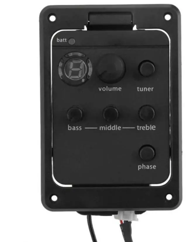 Main image of Acoustic Guitar Preamp System with EQ, Piezo Pickup, Built-in Tuner, Volume & Tone Controls