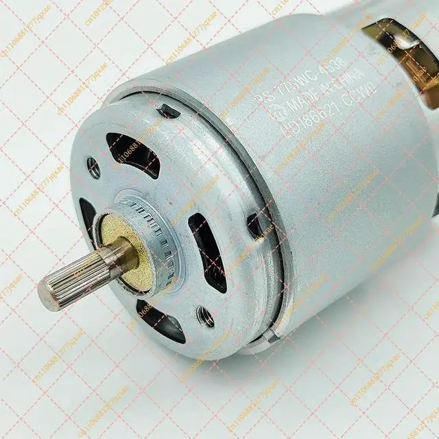Alt view image 2 of 3 - RS-775WC-4538 High Torque DC Motor 12V-24V 8600RPM, Dual Knurled Shaft for DIY Tools & Polishing