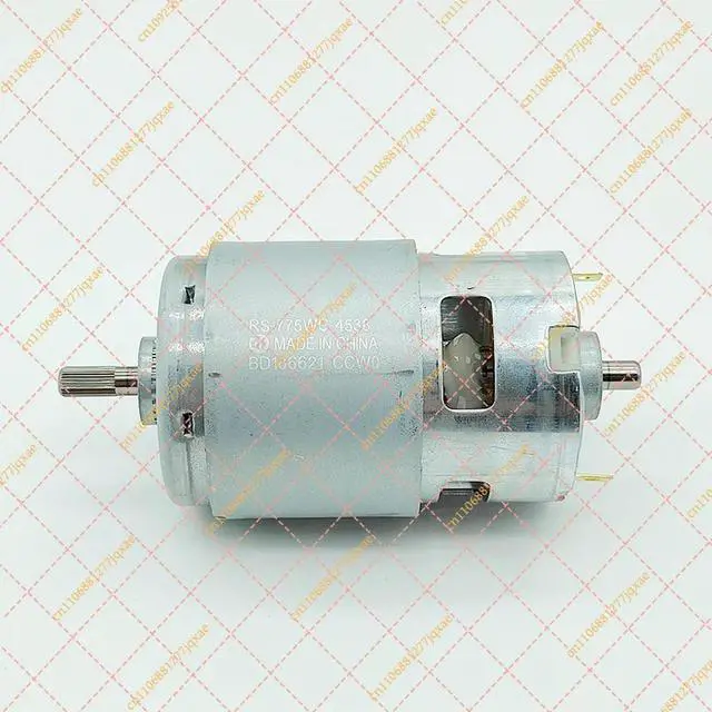 Alt view image 3 of 3 - RS-775WC-4538 High Torque DC Motor 12V-24V 8600RPM, Dual Knurled Shaft for DIY Tools & Polishing