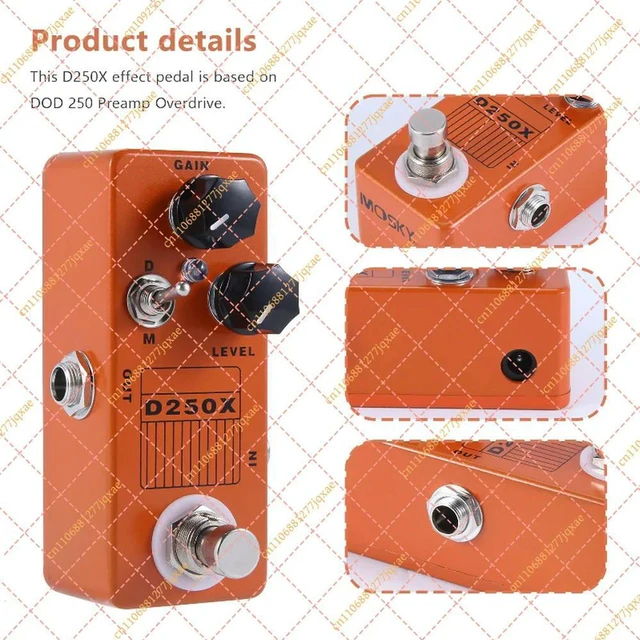 Main image of Mini Overdrive Preamp Guitar Pedal, True Bypass Switch Effect for Electric Guitar