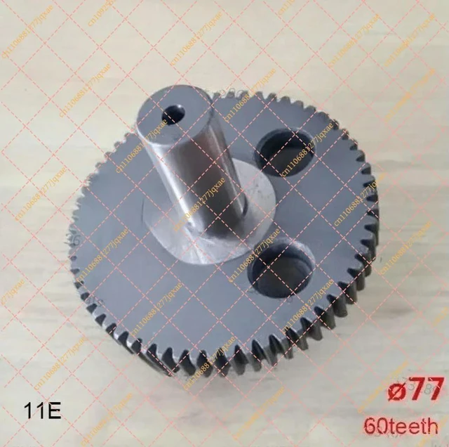 Alt view image 2 of 3 - 77mm 60Teeth Mini Pinion Crankshaft Gear Replacement Spare Parts for GSH11E Electric Pickaxe Power Tool