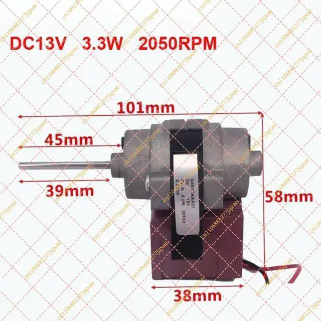 Alt view image 2 of 3 - D4612AAA21 for Siemens Fridge Fan - DC13V Cooling Motor Replacement for Two-Door Refrigerator