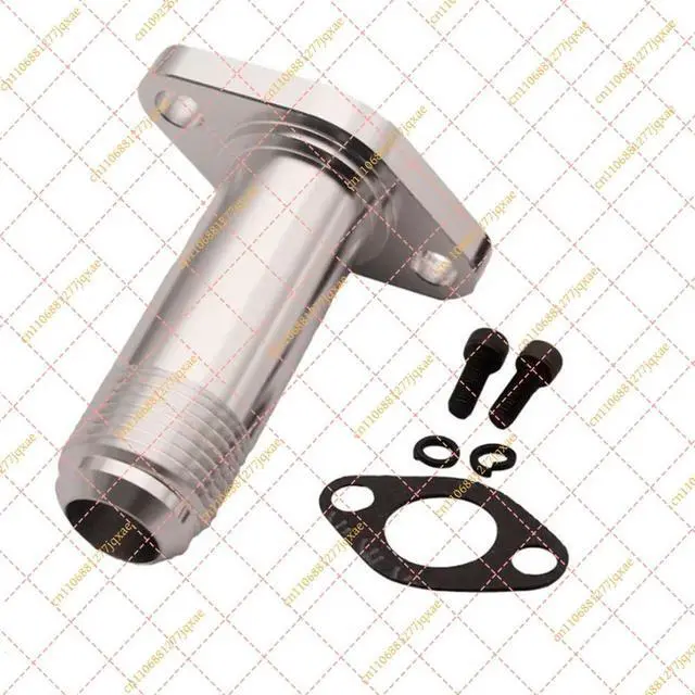 Alt view image 2 of 3 - Extended 12AN Turbo Drain Fitting Flange Adapter for T3 T4 Turbochargers