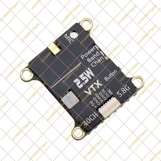 Alt view image 2 of 3 - for JHEMCU 2.5W 5.8GHz FPV VTX, 30x30mm 2-6S Wide Voltage Video Transmitter with Built-in Mic for Long-Range RC Airplane
