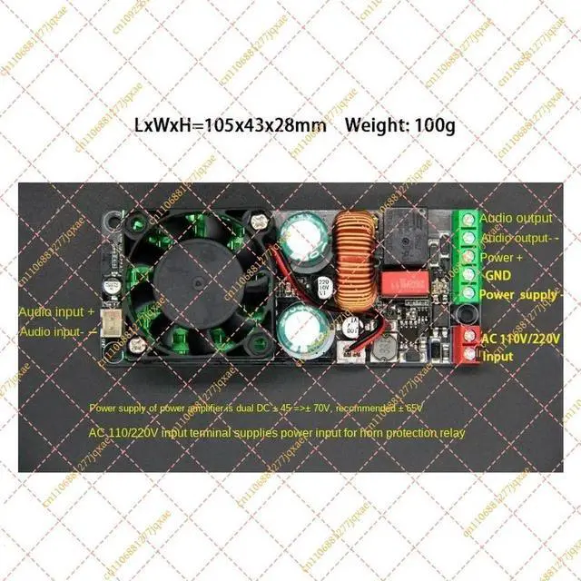 Main image of Nvarcher HIFI Mono 500W Digital Amplifier Class D Audio moudle With Speaker Protection Better Than LM3886 IRS2092S