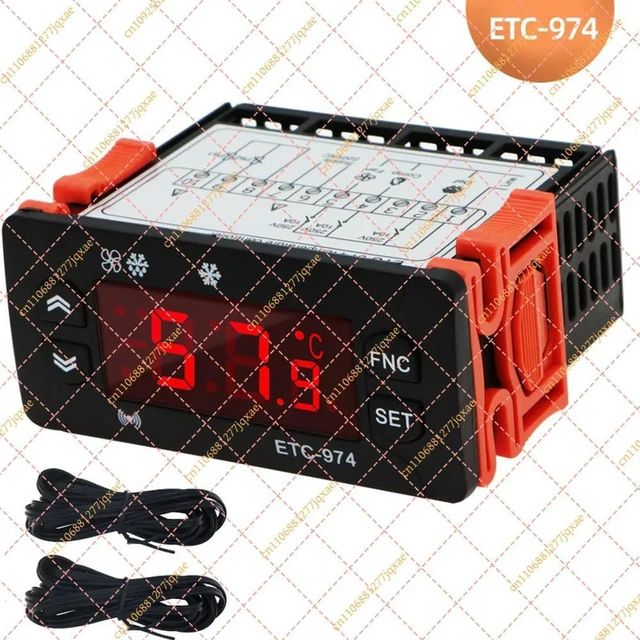 Main image of A43I ETC-974 Microcomputer Digital Thermostat 220V Refrigeration Temperature Controller with NTC Sensor Alarm