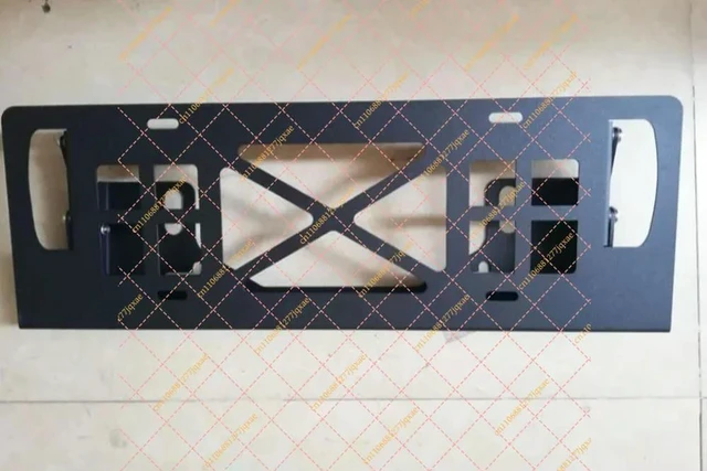 Alt view image 3 of 3 - Sliding Winch License Plate Frame with Lock for Raptor F150, Wrangler, Tundra, FJ Cruiser, Prado & BJ40