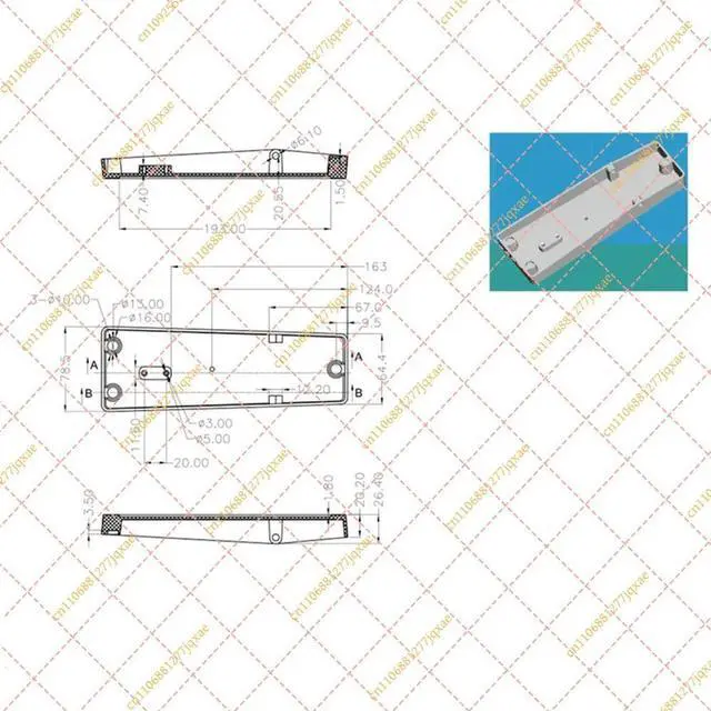 Alt view image 3 of 3 - Plain Aluminum Guitar Pedal Enclosure, Foot Control Effects Box for Band & DJ