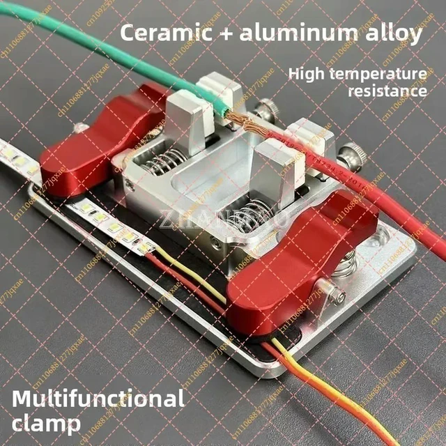 Alt view image 2 of 3 - Multifunctional Ceramic-Aluminum Welding Station with Heat-Resistant Clamp for LED & PCB Boards