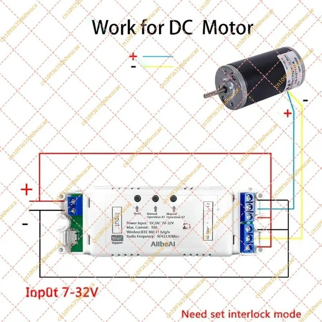 Alt view image 3 of 3 - 2CH Motor Controller DC 5V-32V, RF433 Remote Pulse Relay Module for Home Automation & Voice Assistant