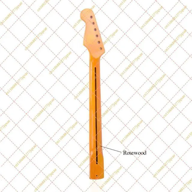 Alt view image 2 of 3 - Bright Light 22 Frets ST Strat Stratocaster Guitar Neck Handle Maple Fingerboard Back Midline Replacement
